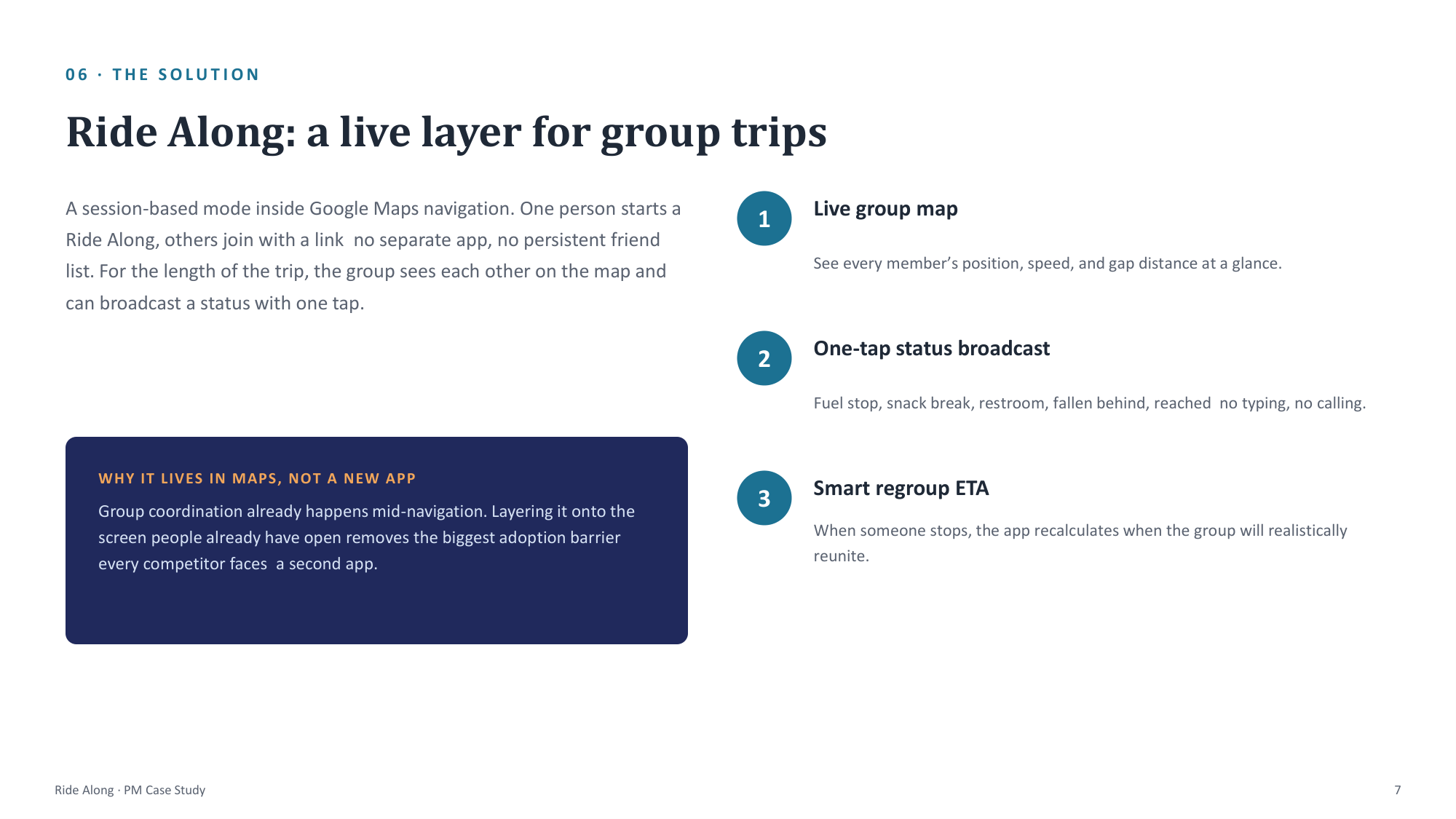 Ride Along: a live layer for group trips