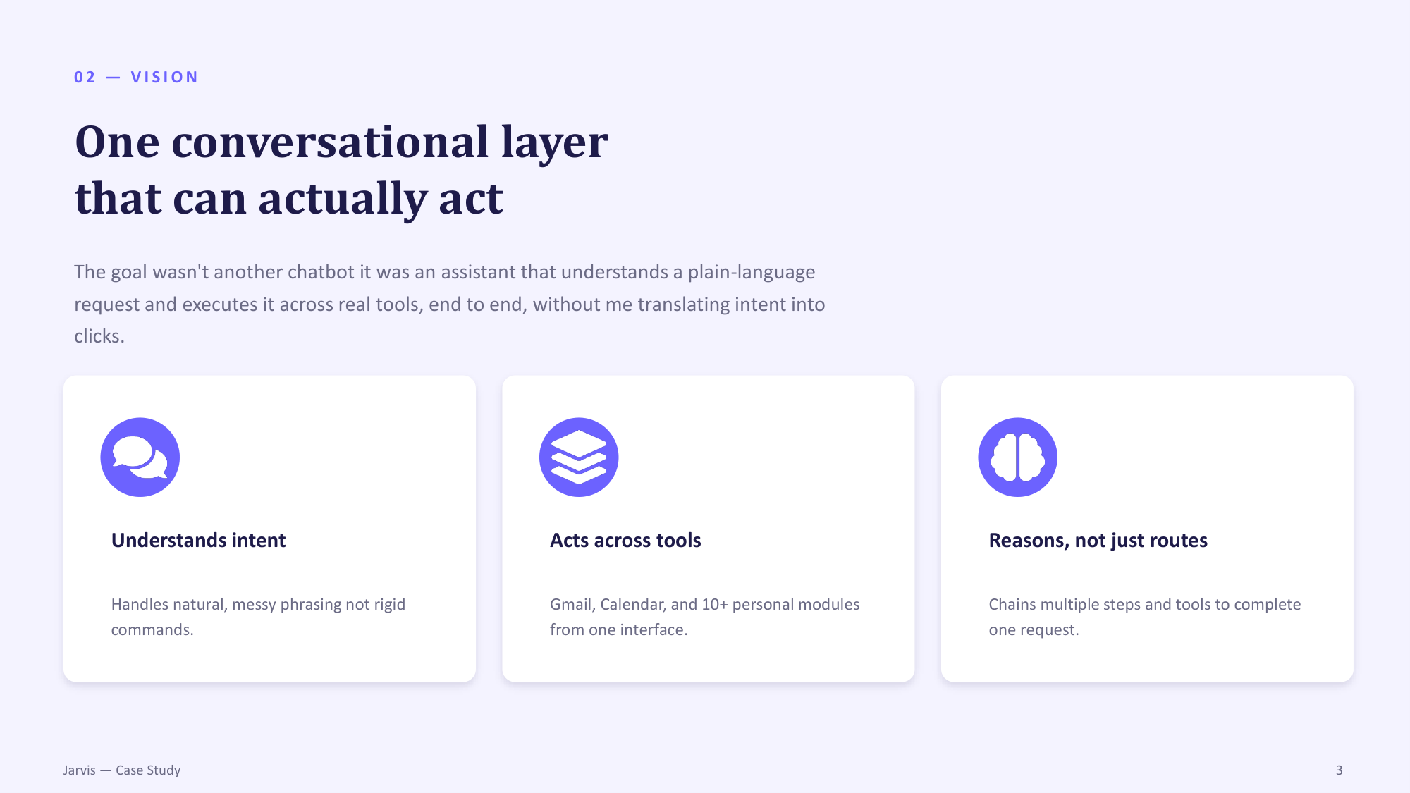 Vision: One conversational layer that can act