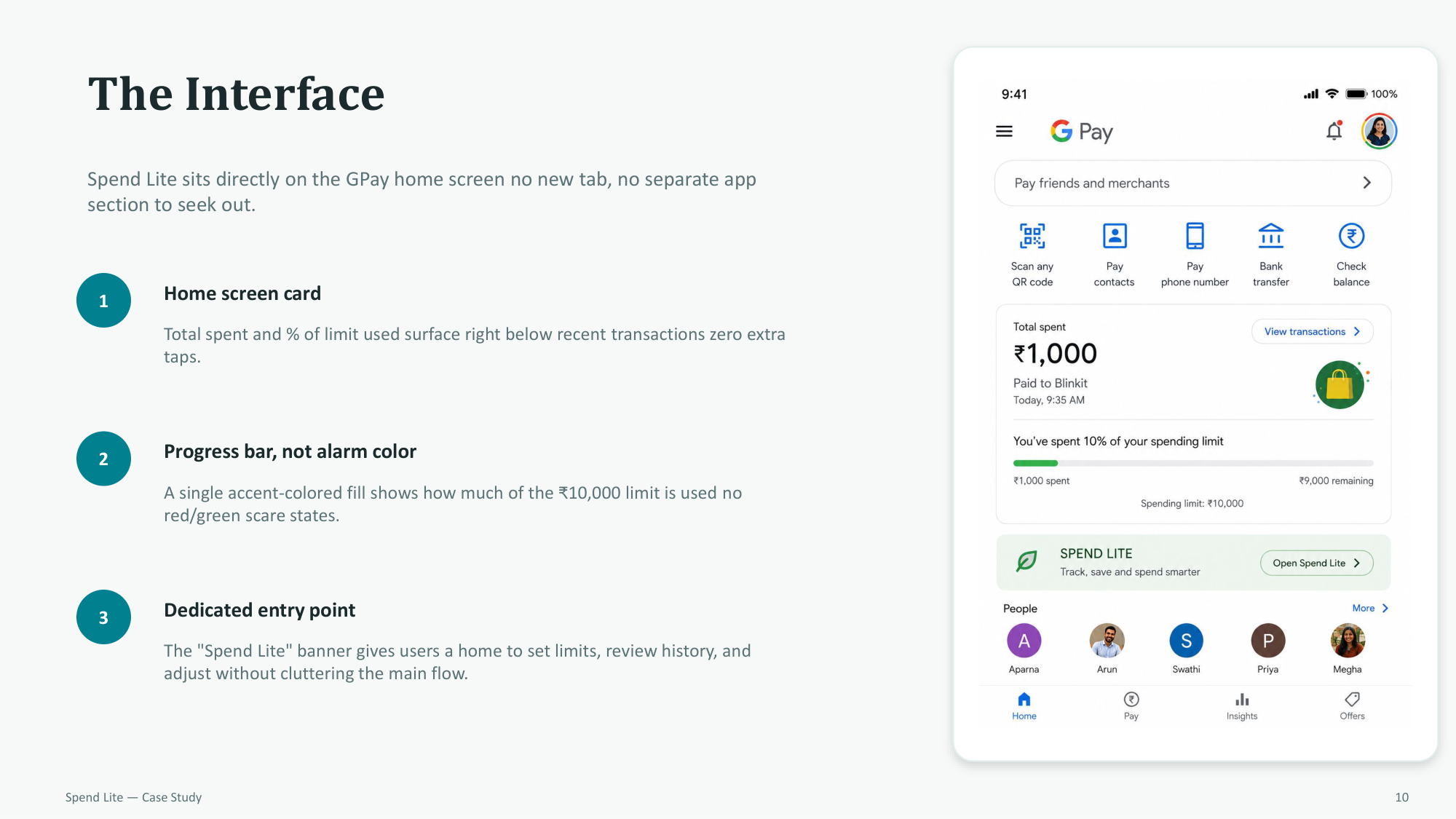 The Interface: Integration on GPay home screen